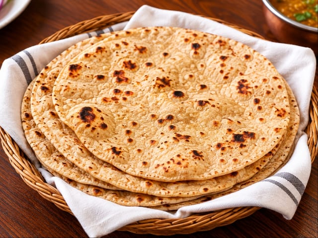 Plain Chapati/Roti (Whole Wheat Flat Bread).
